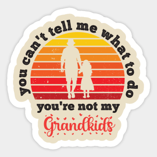 You Can't Tell Me What To Do You're Not My Granddaughter Sticker